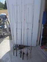 Group of 6 Assorted Rod & Reels