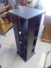 4 Sided Solid Wood Rotating CD Rack