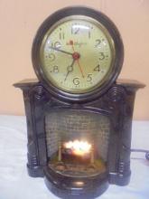 Vintage Master Crafters Electric Fireplace Clock