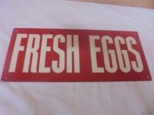 Metal Fresh Eggs Sign