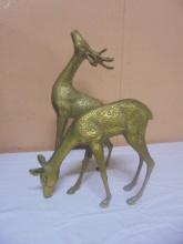 Beautiful Set of Brass Deer