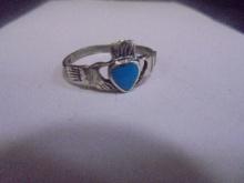 Vintage Ladies Sterling Silver & Turquoise Ring