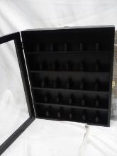 Black Wood Frame Beeveer 25 Post Ring Display Case