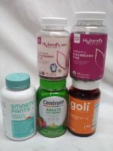 Lot of 5 Various Bottles of Dietary Supplements/Gummies