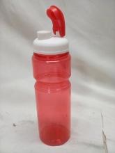 Coral Color Plastic Flip-top Water Bottle