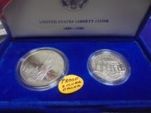 1986 Liberty 2 Coin Proof Set