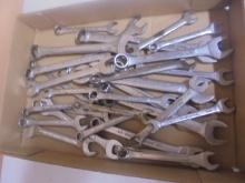 Large Group of Assorted Open & Box End Wrenches