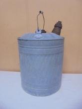 Vintage 5 Gallon Galvinized Metal Can