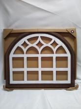 24”x20”x1”  White and Brown Decorative Window Pane- MSRP $15