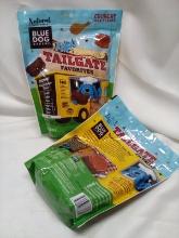 2 Bags of Blue Dog Bakery Ruffys Tailgate Favorites Treats