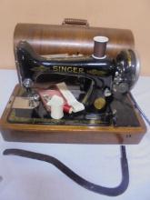 Antique Singer Sewing Machine in Original Wood Case