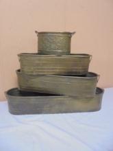 4pc Group of Decorative Metal Planters