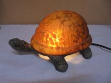 Metal Glass Shell Turle Accent Light