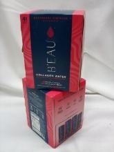 2 Full Cases of 4 Beau Collagen Water 12FlOz Cans- Raspberry Hibiscus