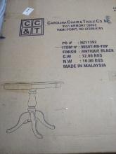 Carolina Chair & Table Co. White 30”D Decorative Legged Table
