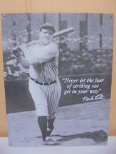 Babe Ruth Metal Sign