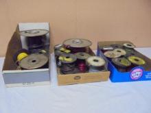 Large Group of Spools of Assorted Wire