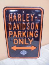 Heeavy Metal Harley-Davidson Parking Only Sign