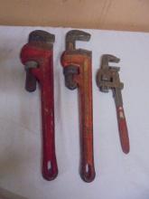 (2) 14in & (1) 10in Pipe Wrenches