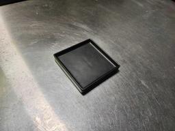4.5 in. Square Black Ceramic Appetizer Plates
