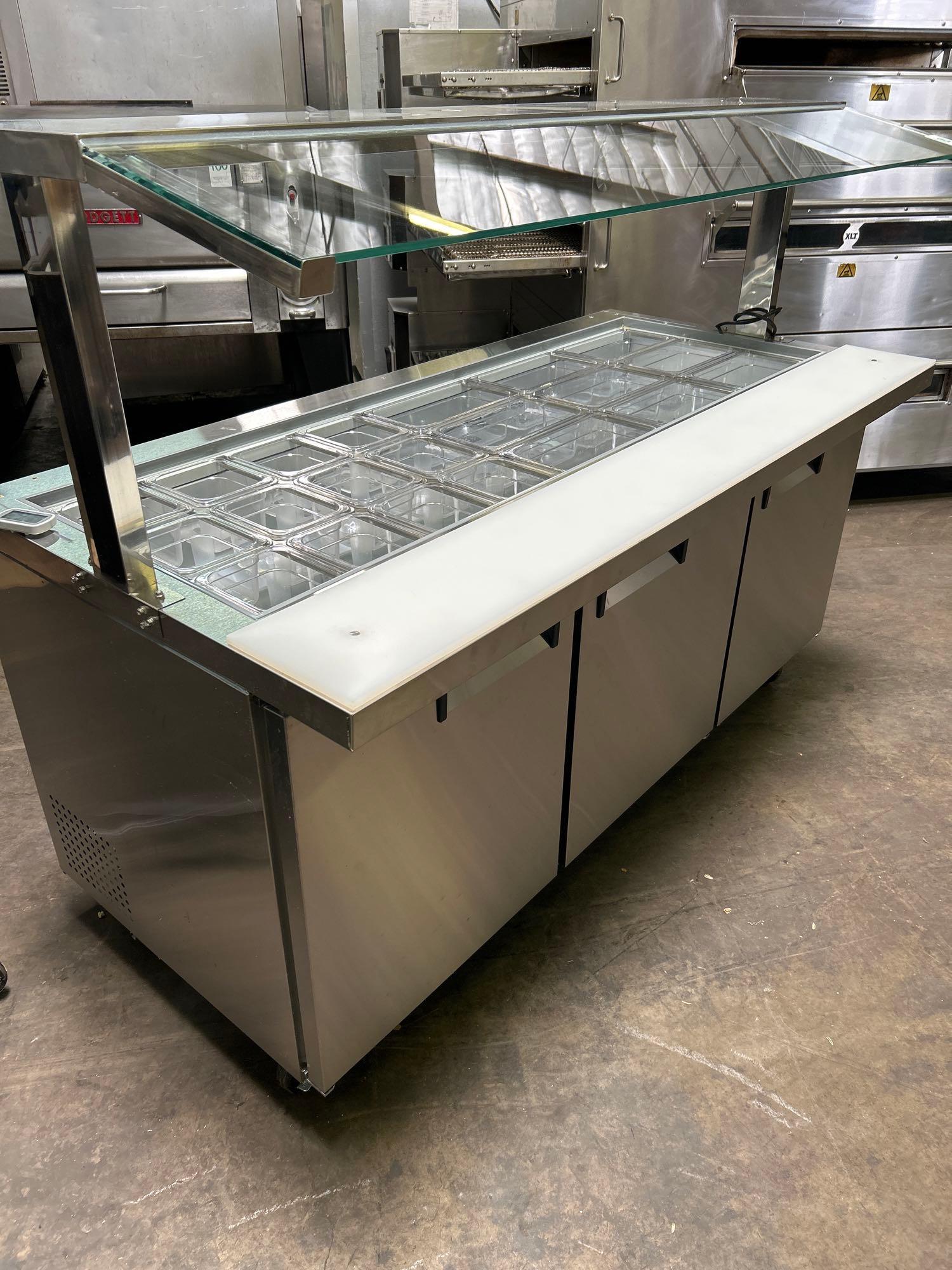 New Cooler Depot 70 in. Refrigerated Salad Bar with Sneeze Guard