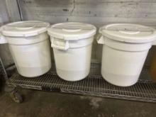 Carlisle Plastic 10 Gal. Containers with Lids