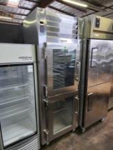 Traulsen Stainless Steel 2 Half Glass Door Refrigerator