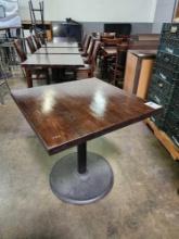 30 in. x 30 in. Solid Dark Wood Pedestal Tables