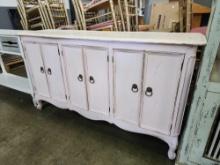 60 in. x 17 in. Pink Vintage Style Storage Cabinet