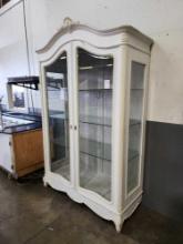57 in. 24 in. x 96 in. Wood and Glass Display Cabinet