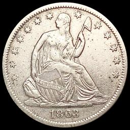 1863-S Seated Liberty Half Dollar CLOSELY UNCIRCUL