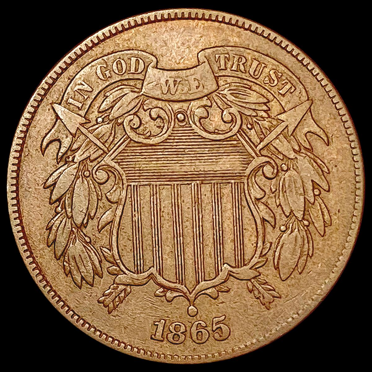 1865 Two Cent Piece CLOSELY UNCIRCULATED