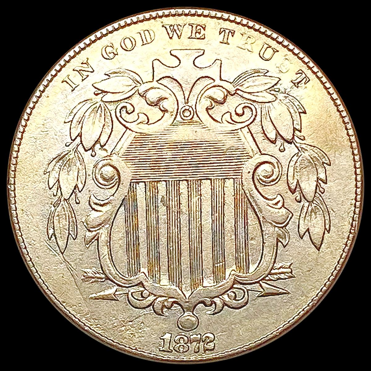 1872 Shield Nickel CLOSELY UNCIRCULATED