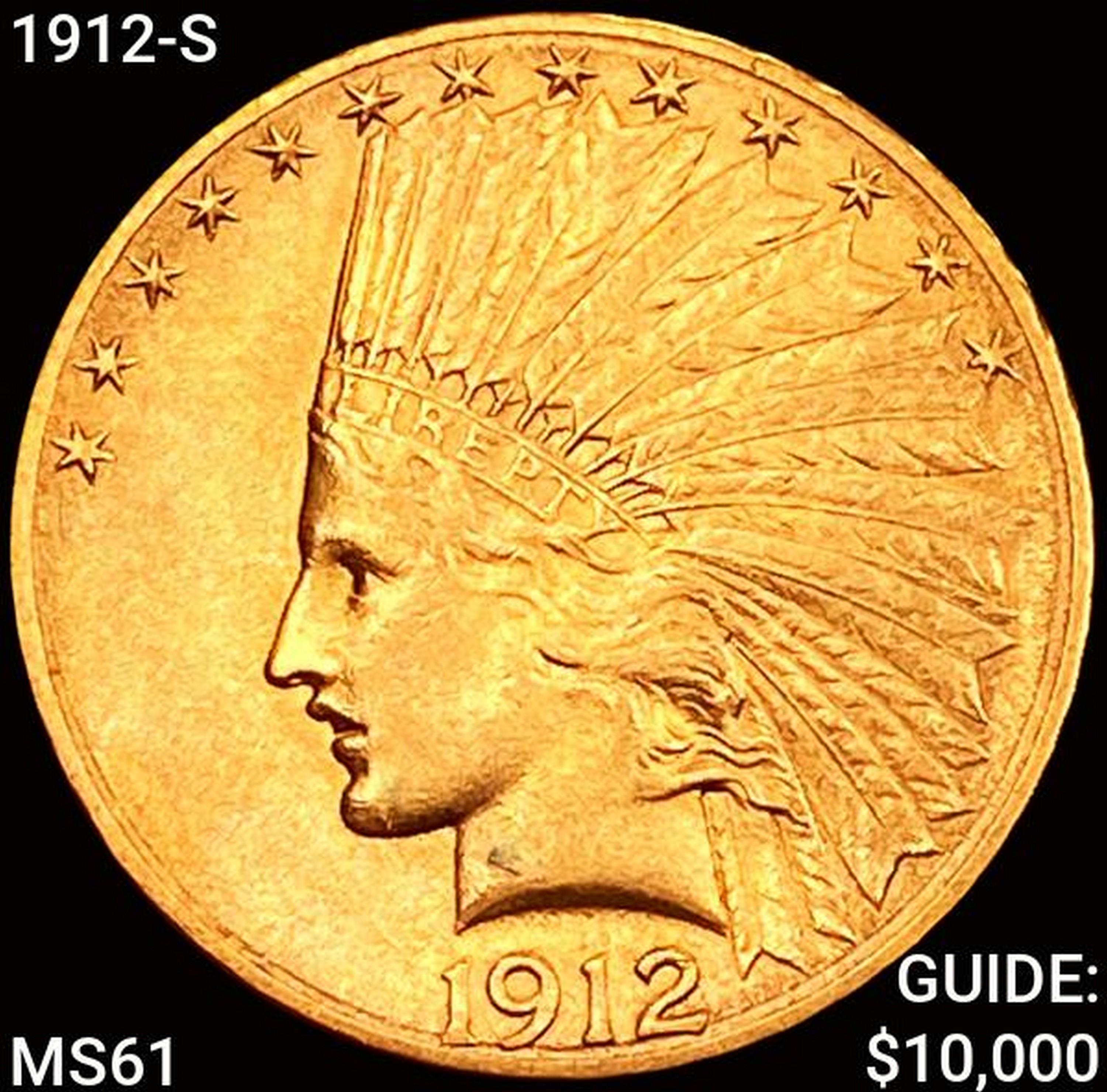 1912-S $10 Gold Eagle UNCIRCULATED