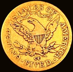 1884-CC $5 Gold Half Eagle CLOSELY UNCIRCULATED