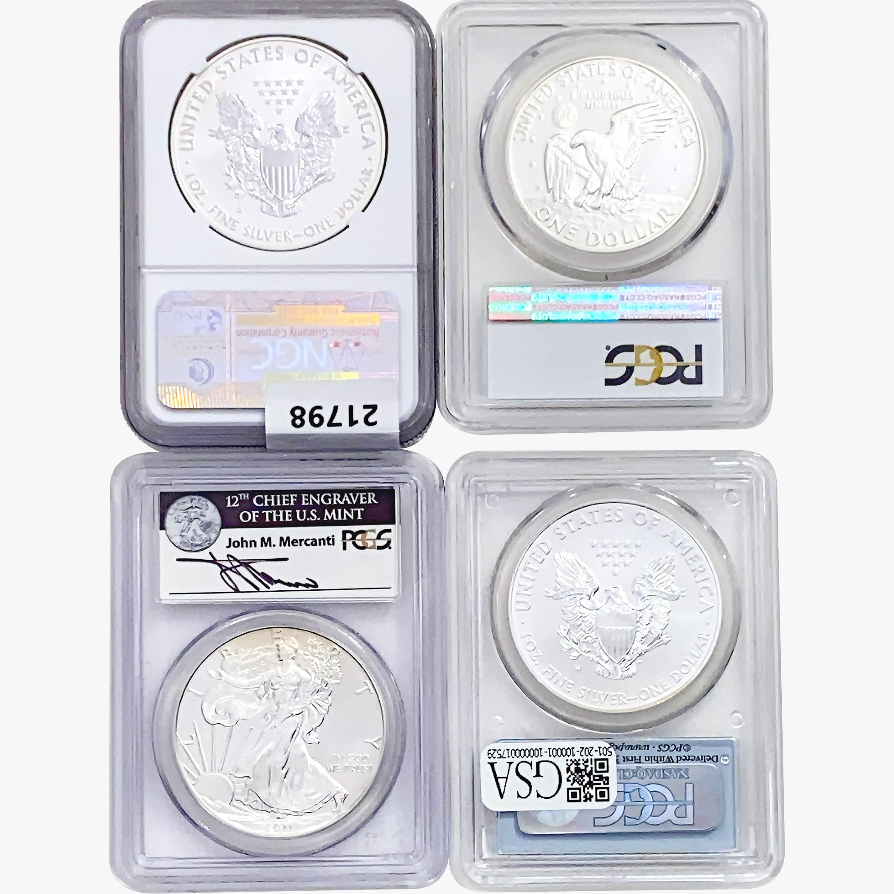 1972-2012 [4] 3 SE, 1 $1 NGC/PCGS PR/MS/SP69/70