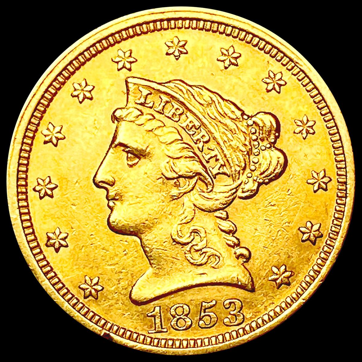 1853 $2.50 Gold Quarter Eagle CLOSELY UNCIRCULATED