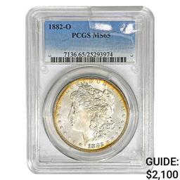 1882-O Morgan Silver Dollar PCGS MS65