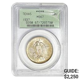 1937 Texas Half Dollar PCGS MS67