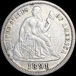 1891 Seated Liberty Dime LIGHTLY CIRCULATED
