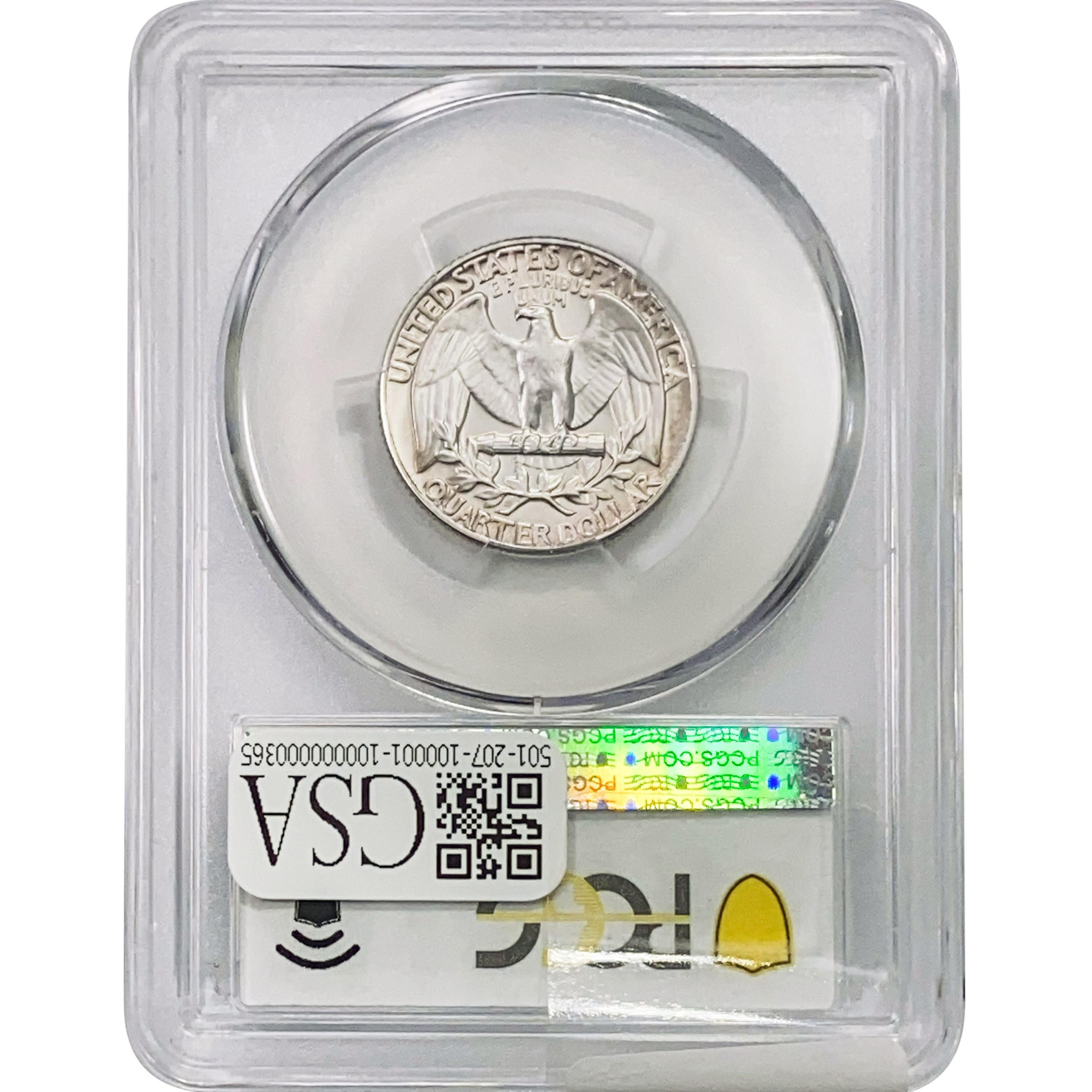 1950 Washington Silver Quarter PCGS PR67