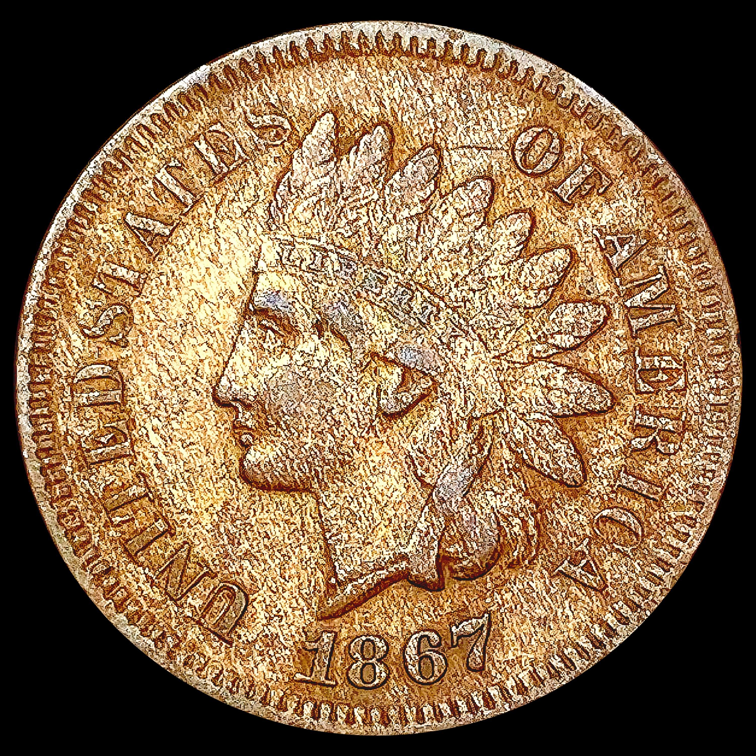 1867 Indian Head Cent NEARLY UNCIRCULATED