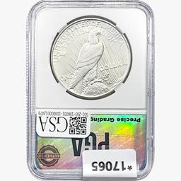 1935 Silver Peace Dollar PGA MS65