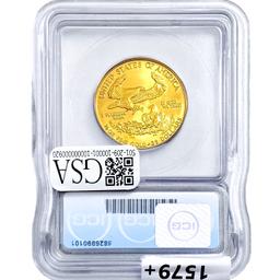 1992 US 1/2oz Gold $25 Eagle ICG MS69