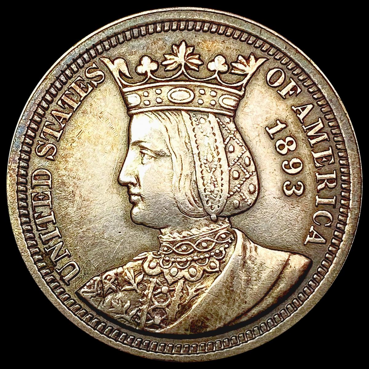 1893 Isabella Silver Quarter CLOSELY UNCIRCULATED