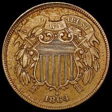 1864 Two Cent Piece NEARLY UNCIRCULATED