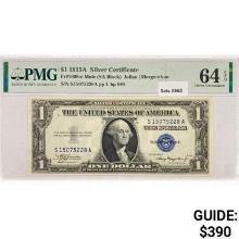 1935 A $1 Silver Cert PMG Ch UNC 64