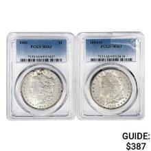 1884-1885 [2] Morgan Silver Dollar PCGS MS63