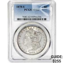 1878-S Morgan Silver Dollar PCGS MS62