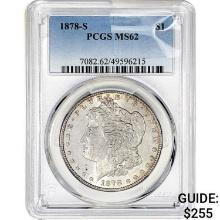 1878-S Morgan Silver Dollar PCGS MS62